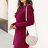Elegantes Gestricktes Mini-Winterkleid Damen – A-Linie mit Taschen